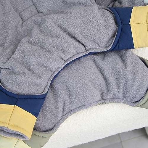 Izefia Hundemantel Winddichte Jacke Kalter Wettermantel 4-Beine Warmer Jumpsuit Winter Dicker Mantel Schneefeste Kleidung Baumwolle Hundemantel für Kleine Hund Mittlere Katze