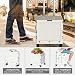 Meisax Einkaufstrolley klappbar, Einkaufswagen bis 30 kg, Transportbox mit 4 Rollen, Shopping Trolley Verstellbarer Aluminium Griff, Klappbar Transport Trolley für Einkaufen, Reisen, Büro (Grau)