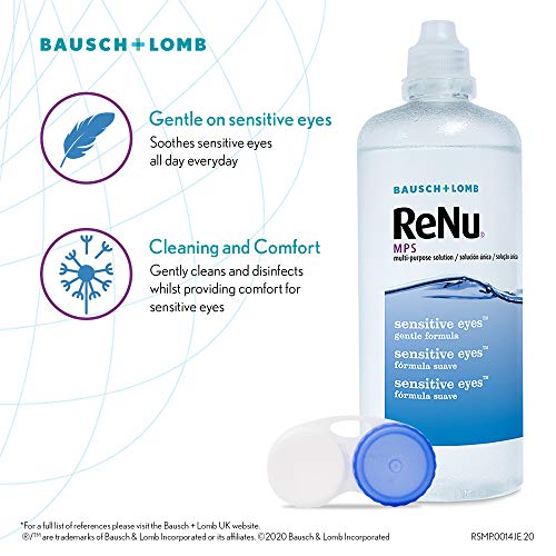 ReNu Multi Purpose Contact Lens Solution 4 x 240ml - Soft Contact Lenses for Comfortable Wear - Gentle on Sensitive Eyes - Clean, Disinfect, Rinse, Lubricate and Store your Lenses - Lens Case Included - Image 5