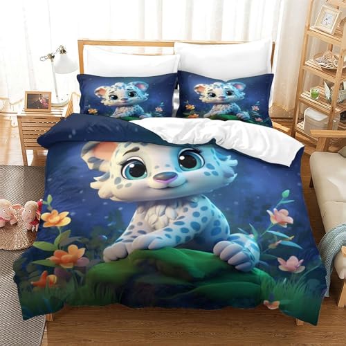 Couette Léopard en Microfibre 3D : Parure de Lit Confortable Haut de Gamme