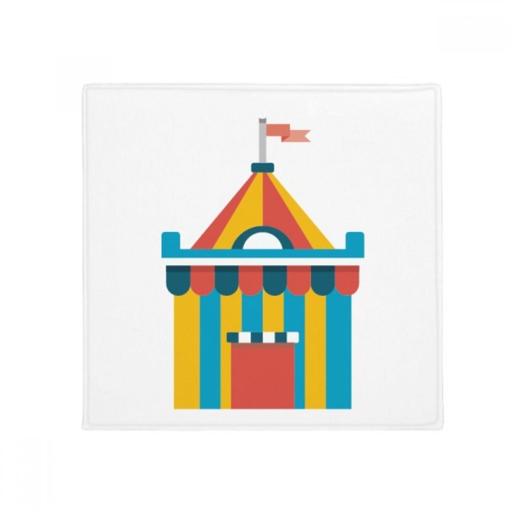 Tapis de compagnie 50x50cm motif tente de parc illustration multicolore antidérapante