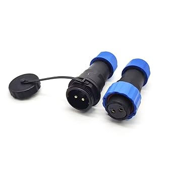 SP21 Series IP68 Waterproof Connector 2 Pin In-Line Female Plug and Male Socket SP21-2 Pin Connector
