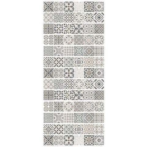 workid 13 Pieces of Stair Stickers Waterproof self-Adhesive Stair Riser Stickers Vinyl DIY Stair Decals Mural House Home Decoration (39.3"x 7.08" x 13 Pieces Set) Cover