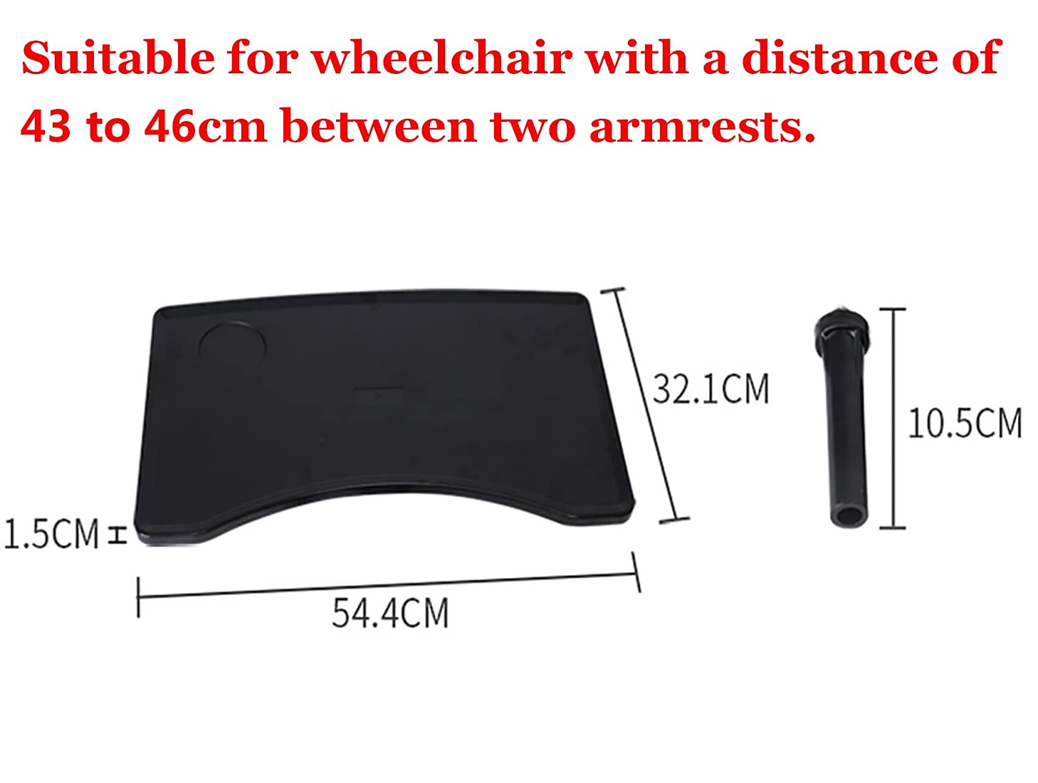 Bandeja para Regazo de Silla de Ruedas, Mesa Universal portátil con portavasos, para Comer y Leer, Adecuada para reposabrazos de Silla de Ruedas
