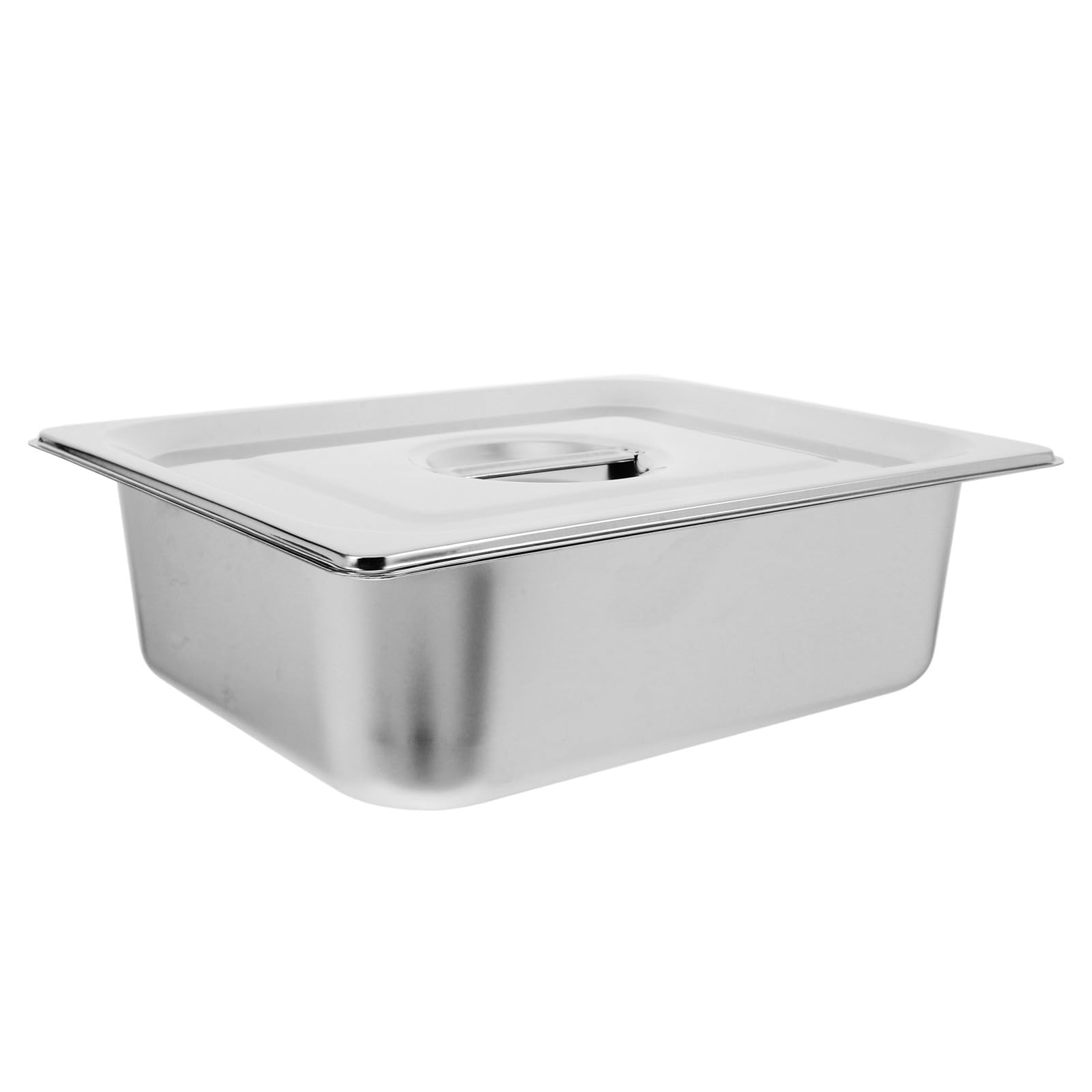 SEWACC Edelstahl Gastro Behälter mit Deckel 1/1 Größe Robust und Zuverlässig für Restaurants und Hotels Buffetpfanne 2 Stück Silber