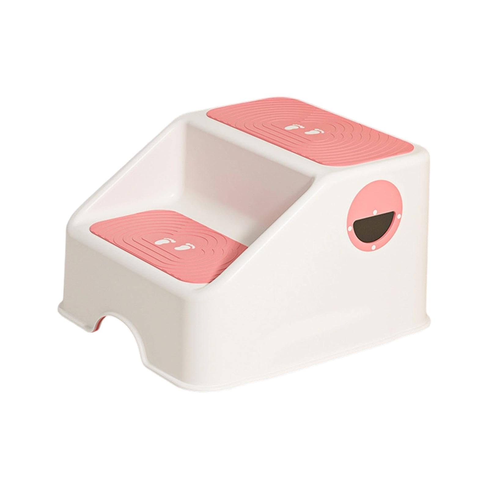 Zweistufiger Töpfchenhocker, Tragbarer Hocker mit Rutschfester Oberfläche Zum Lesen von Büchern Im Schlafzimmer, Rosa