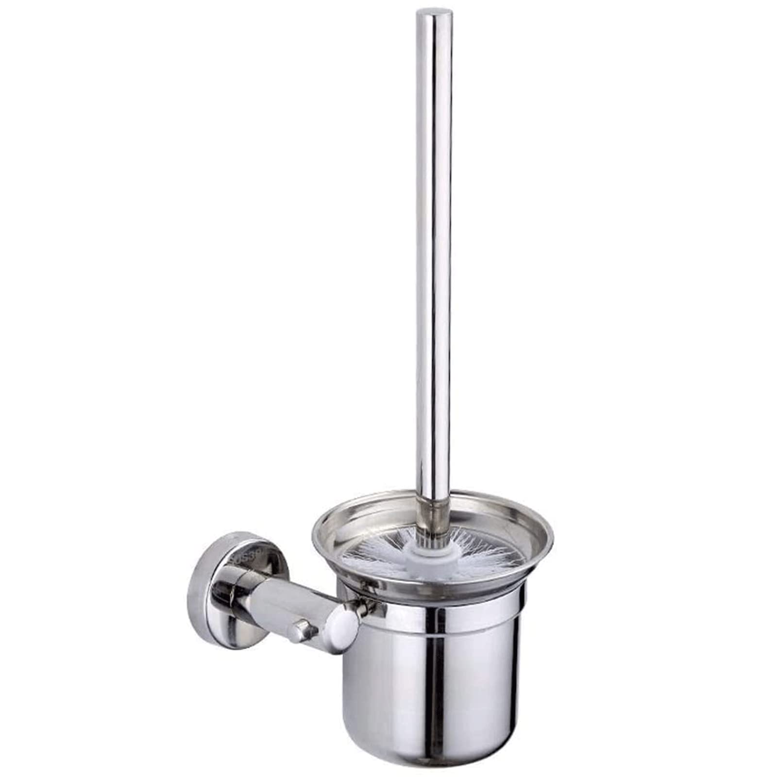 Juego de Cepillo para Inodoro de Limpieza Profunda, Cepillo para Inodoro de Acero Inoxidable con Mango Largo para Montaje en Pared, Accesorios de baño Que ahorran Espacio, Soporte antigoteo.