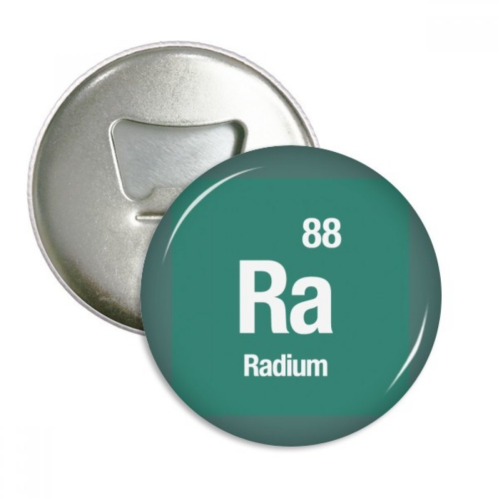 Radium élément Chimique ouvreur aimant frigo 3pcs rond argenté pour science