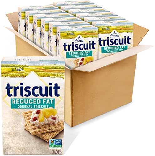 Triscuit Reduced Fat Whole Grain Wheat Crackers, 12 - 7.5 oz Boxes