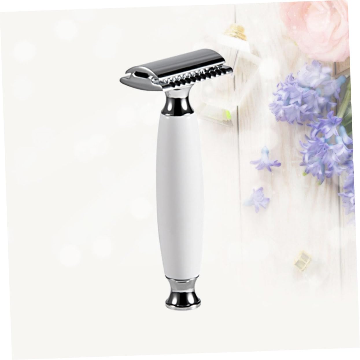 minkissy 3pezzi Rasoio Manuale Vintage Doppia Faccia Strumento Da Barba Portatile e Leggero Per Uso Domestico e Viaggi Design Elegante e Robusto Per Rasatura Precisa e Sicura