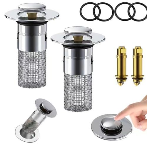 Amazon | 洗面台ポップアップ 排水栓 ドレン栓 排水口 排水用品 2 個 