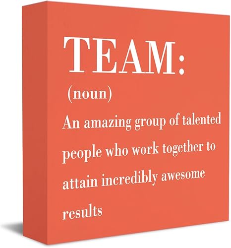 Miniatura 19 de HTBIG Letrero inspirador para decoración de oficina, decoración de escritorio, caja de madera rústica, negra, bloque de madera, placa para hogar