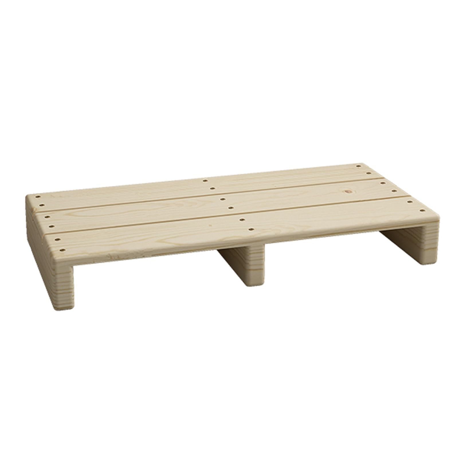 TRAGLO Wooden Step Stool, Portable Bed Steps Indoor Outdoor High Riser Step Stool with Non-Slip Pads One Step Stool for Kitchen, Bathroom, Doorway(80x30x15cm)