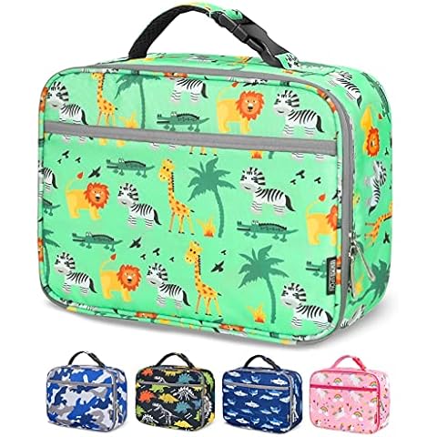 HOMESPON Insulated Kids Lunch Bag Thermal Meal Prep Tote School Lunch Box for Boys Girls (Zoo) Cover
