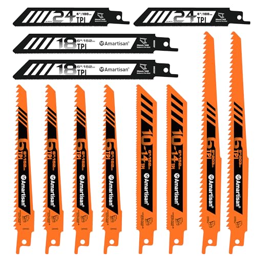 Amartisan 12-Piece Reciprocating Saw Blade Set