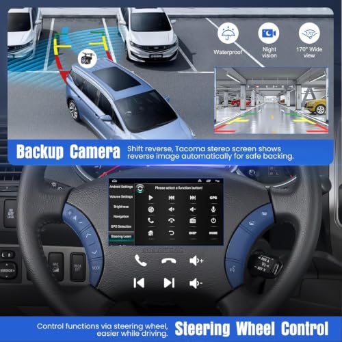 Image of Car Radio with Quick Charging for Toyota Tacoma 2005-2015 Support U-Disk
