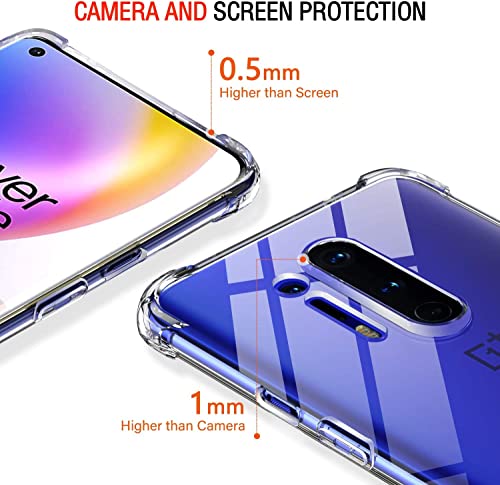 Image of for Back Case Cover Bumper Flexible Silicone Transparent Back Cover for OnePlus 8 Pro - Transparent