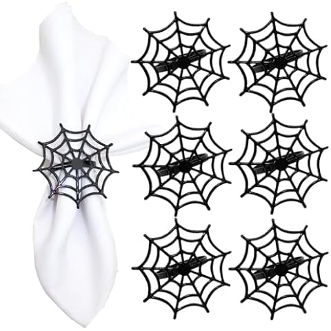 Furimuk Spider Web Napkin Rings Set Cover