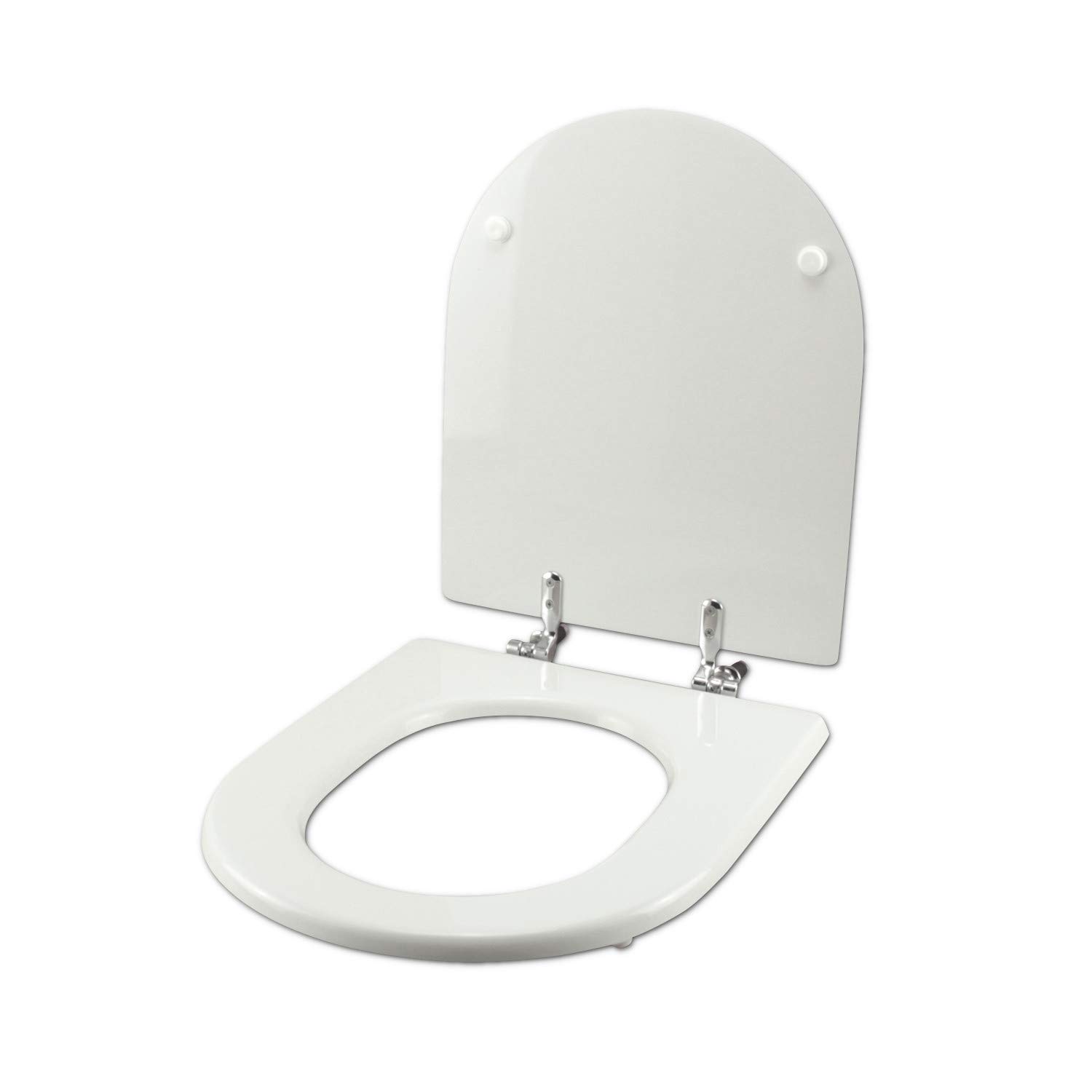 Copriwater Dolomite ALPINA-QUADRARCO BIANCO Cerniera Cromo-Sedile-Asse Wc