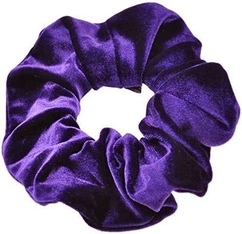 Premium Velvet Ponytail Holder Hair Scrunchies (Purple)