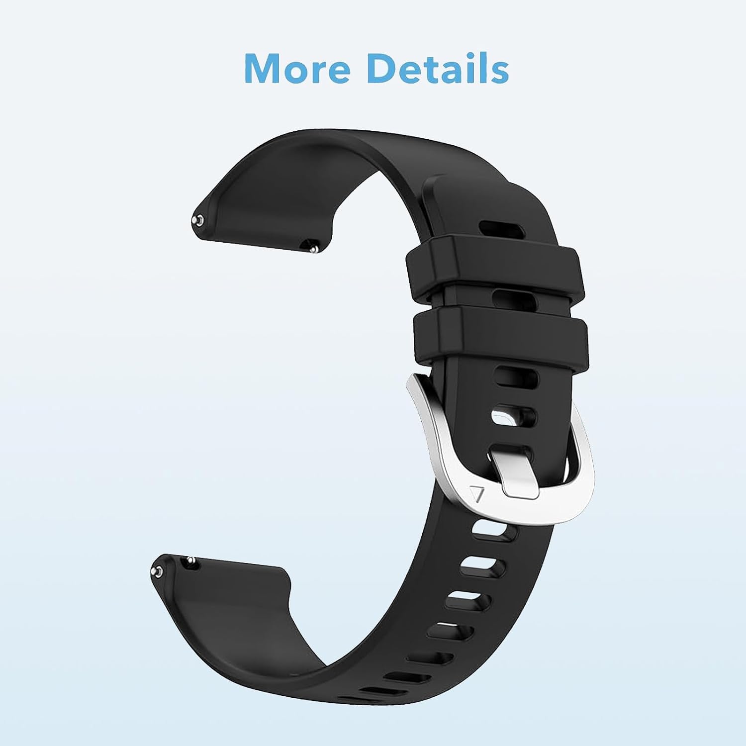 2 Pack Waterproof Bands Compatible with Garmin Vivoactive 6/5 / 3 / Forerunner 245/165 / 55 / Venu Sq Bands image 3