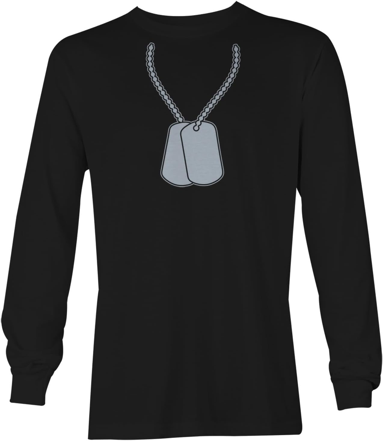 Double Dog Tags - Veteran Military Unisex Long Sleeve Shirt