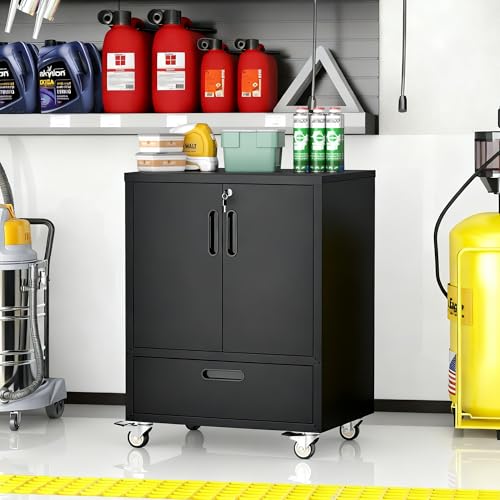 Image of Metal Storage Cabinet for Garage, Tool Cabinet, Utility Cabinet