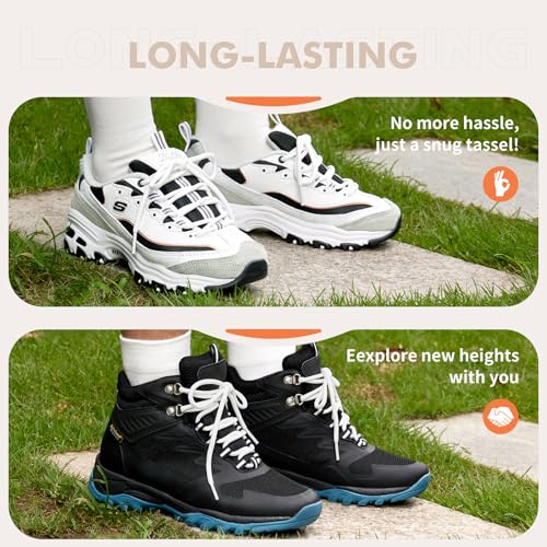 Image of Stepace 2 Pairs Round Heavy Duty Boot Laces for Hiking and Work Boots