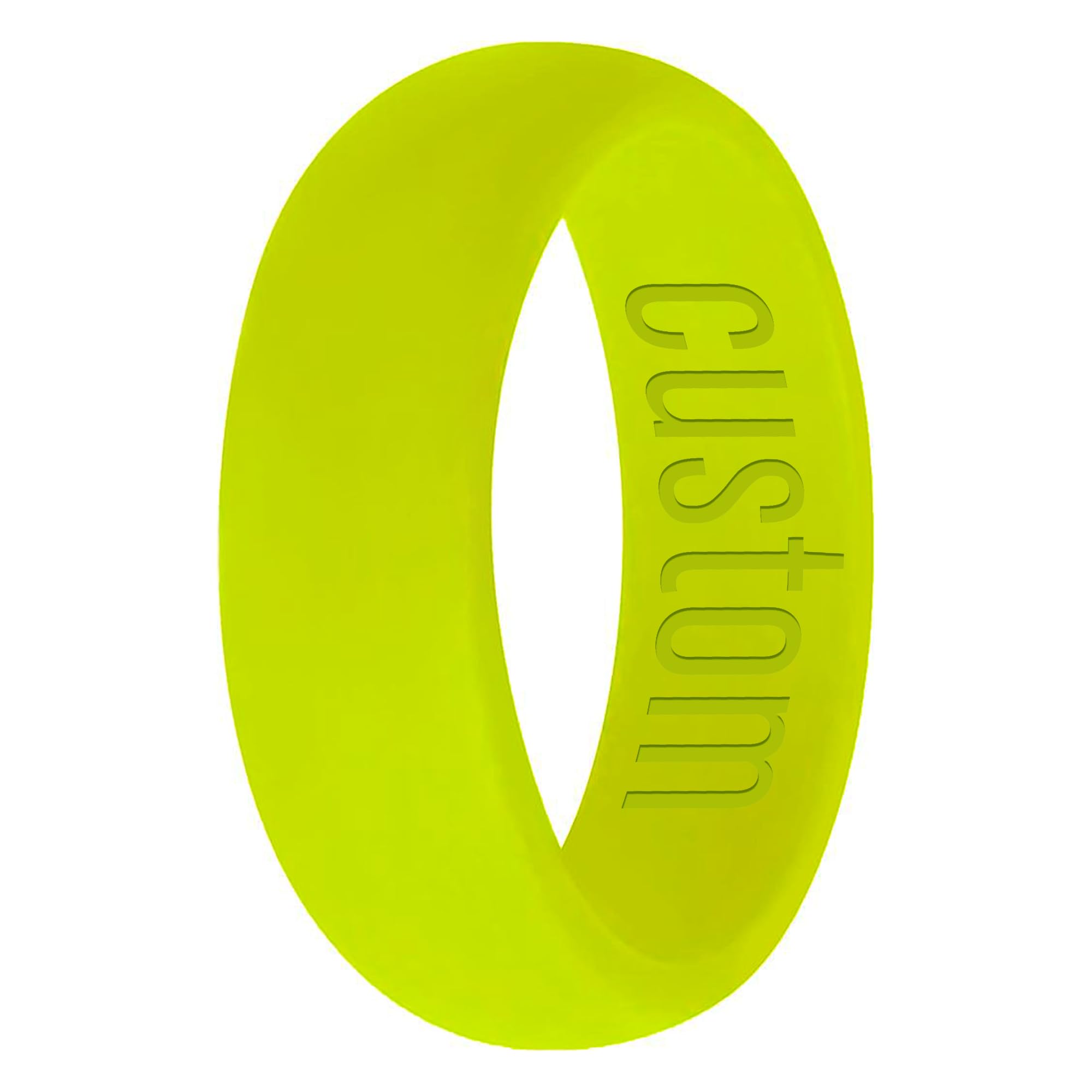 Wildfire Ring Personalized Neon Silicone Wedding Ring with Ring Box, Engagement Ring, Silicone Rubber Wedding Bands for Men Women, Custom Engraved,
