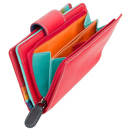 VISCONTI SP31 Soft Leather Multi Colored Bifold Wallet (Red)4