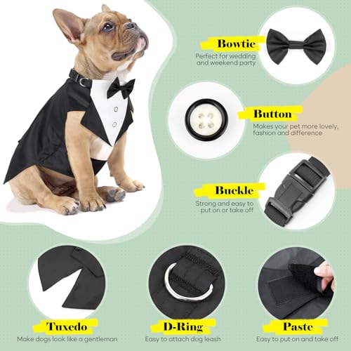 Traje de Esmoquin para Perro Illumifun con Bandana y Corbatín miniatura 5