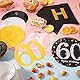 Adakel 60. Geburtstag Dekoration Set - Happy Birthday Banner, Swirl Folienspiralen Deckenhänger für Party Zubehör