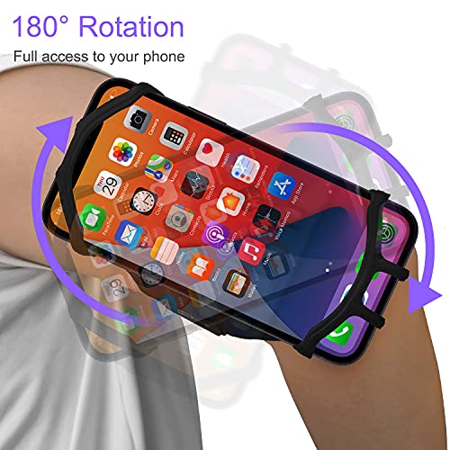 Jemache Running Armband For Iphone 14 Pro Max, 13 12 11 Xr Se, 6S 7 8 Plus, Samsung Galaxy S22 S21 S20 Ultra, Plus, Workouts Cell Phone Arm Band Holder (Black) #TOP5