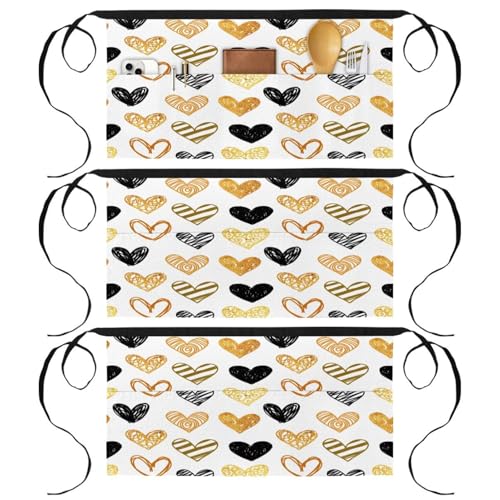 Tablier de cuisine avec 3 poches de rangement pour restaurant