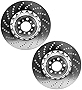 SHW Performance Made in Germany OEM Pair Set of 2 Front Left and Right Cross Drilled Lightweight Composite High Carbon Alloy Vented 400mm Brake Disc Rotors For BMW F10 M5 F12 F13 M6 F06 M6 Gran Coupe