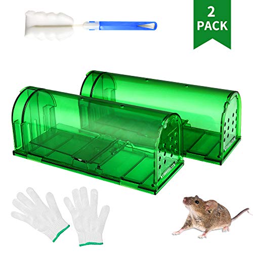 LMLMD 2XTrampa para Ratones Humane, No Matará Ratones?Lavable, Adecuado para Habitaciones, Oficinas, Campos y Almacenes