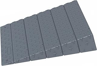 BESEA 6inch/5in/4in/3in/2in/1inch Rise assmble Threshold Ramp 6" inch High 45" Length Wheelchair Ramp, Motorycle, Loading Dock Threshold Ramp(1",2"，3”，4“, 5", 6" in Rise，Adjustable Height)