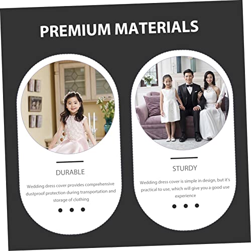 Abaodam 4 Peças Bolsa De Vestido De Casamento Capa De Vestido De Noiva Roupa De Noiva Transparente B