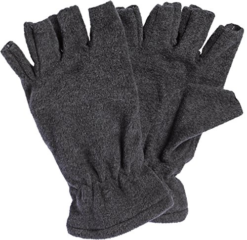 Preisvergleich Produktbild Harrys-Collection Gefütterter Fleecehandschuh mit Thinsulate ohne Finger, Farben:dunkelgrau, Handschuhgröße:S / M
