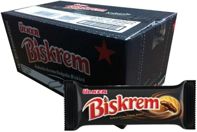 lker Biskrem Kakao Krema Dolgulu Bisk vi / 18 Adet / 100 Gr