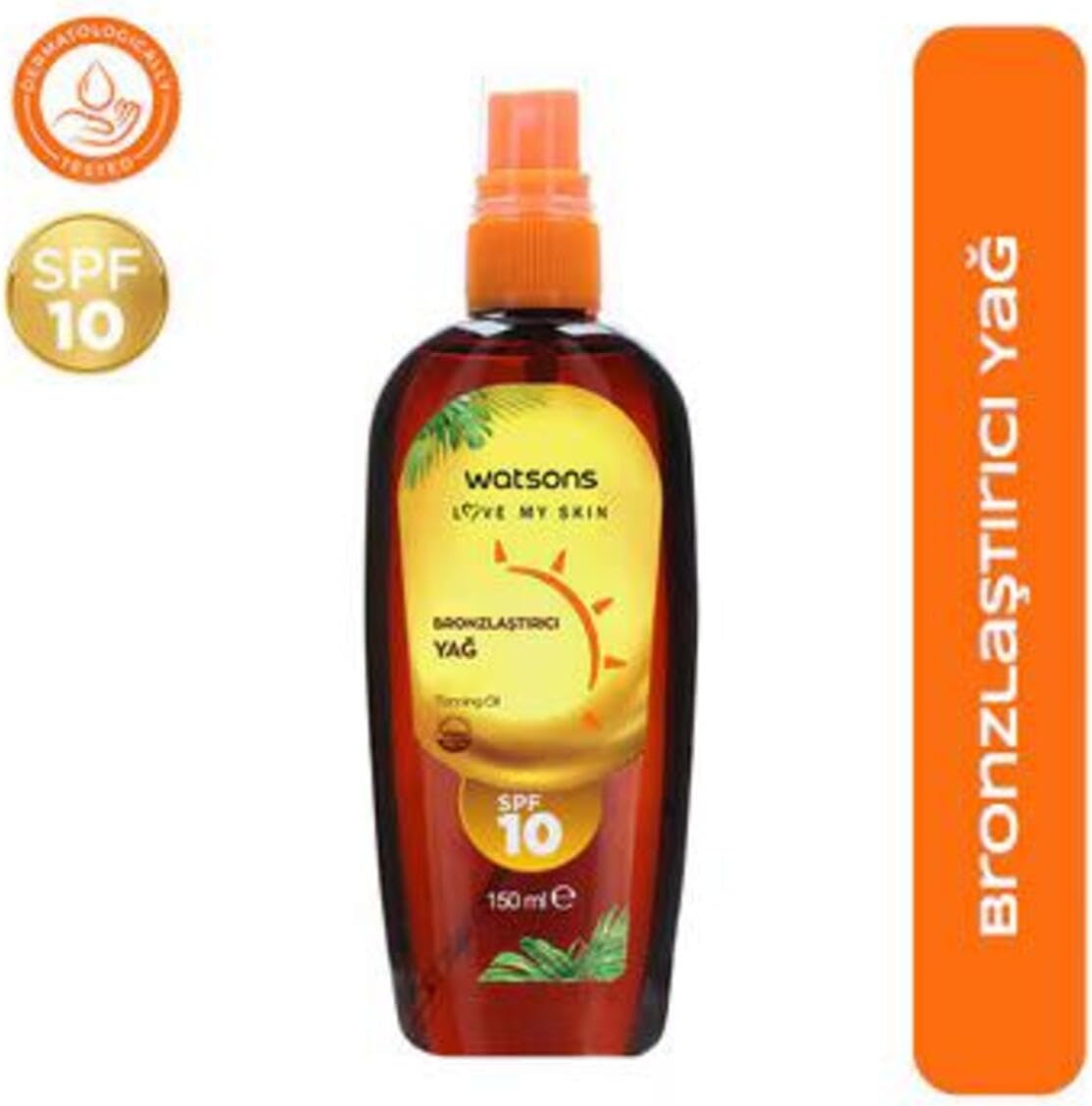 Watsons Bronzlaştırıcı Yağ SPF 10, 150 ml