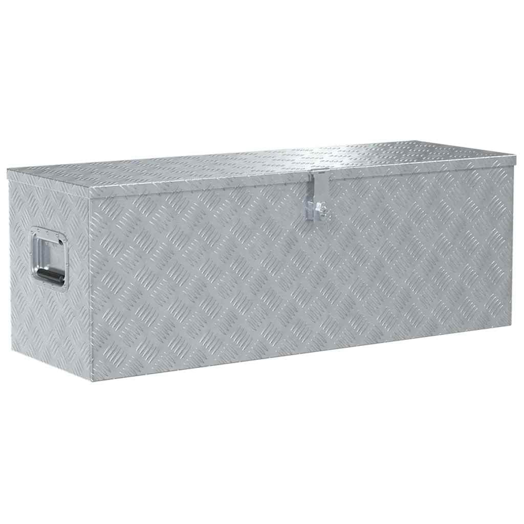 Genérico Caja de Aluminio 110,5x38,5x40 cm Plateada,Bricolaje,Accesorios de Bricolaje,Organización y Almacenamiento de Herramientas,Cajas de herramientas-142941