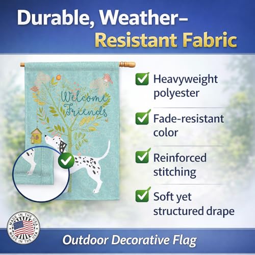 Drapeau dalmatien extérieur grand format résistant aux intempéries BB7585CHF - 6