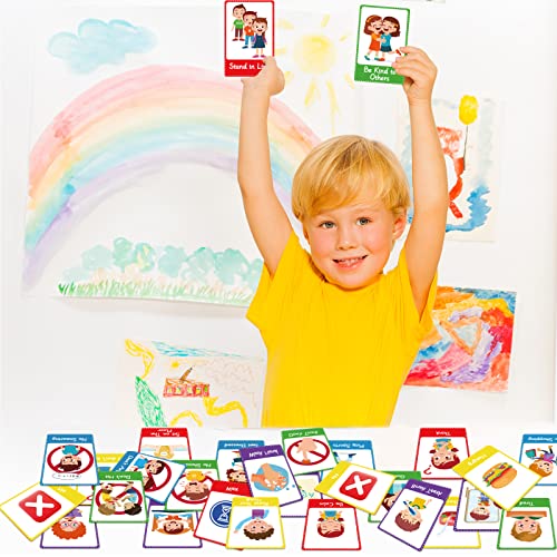 50PCS Autism Behaviour Communication Cards for Speech Delay Children and Adults Special Needs Visual Aid Language Learning Cue Cards Special Ed Feelings Emotions Flash Cards for Autism Communication - Thumbnail 4