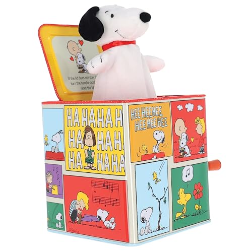 Kids Preferred Peanuts Jack in the Box with Snoopy - Musical Toy Plays You are My Sunshine Colorful Durable Metal Jack-in-the-Box for Toddlers