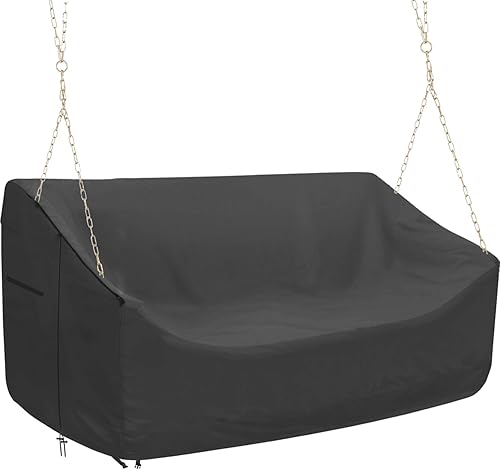 Miniatura 11 de Cubierta de columpio para porche de 63 pulgadas, resistente al agua, 600D Oxford, para colgar al aire libre, cubierta de columpio protegida para