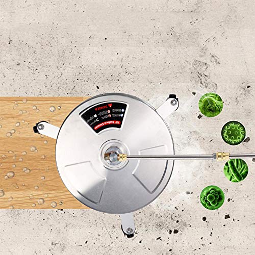 Twinkle Star 15" Pressure Washer Surface Cleaner with 3 Wheels, Stainless Steel Housing & 1/4" Quick Connector, Power Washer Attachment with 2 Extension Wand, 2 Replacement Nozzles, 4000 PSI by Twinkle Star - Image 7
