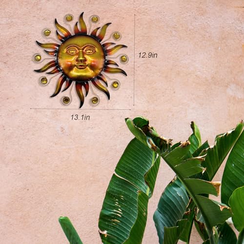 Metal-Sun-Wall-Art-13-Rustic-Retro-Hanging-Wall-Sculpture-Decoration-Outdoor-Farmhouse-Decor Metal Sun Wall Art 13 Rustic Retro Hanging Wall Sculpture Decoration Outdoor Farmhouse Decor
