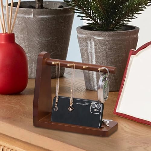 Soporte para llaves de madera que soluciona el desorden y pérdida de joyas 3