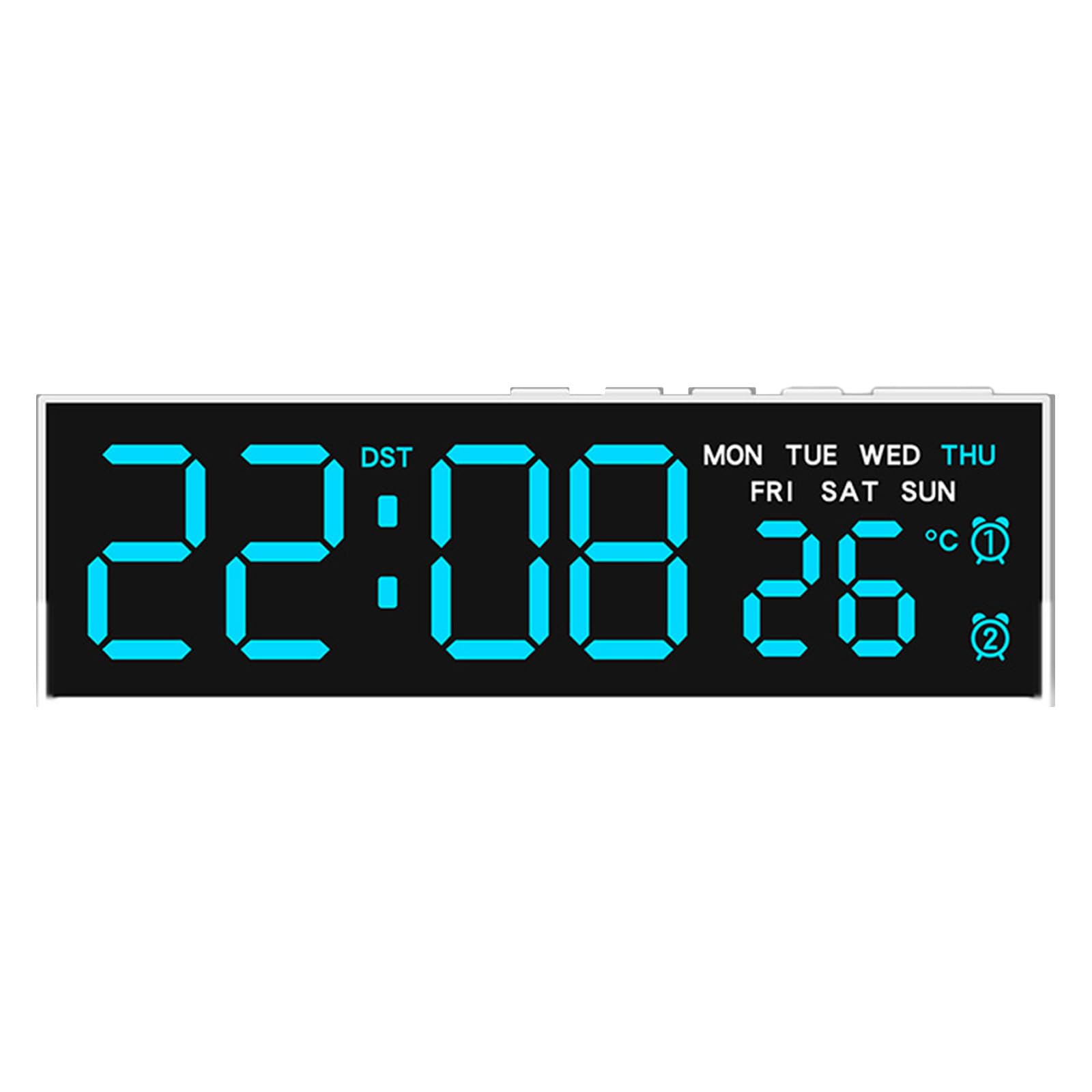 Xjdzineq Alarm Clocks Bedroom Digital Desk Clock for Bedside Nightstand Alarms Clocks with Day of Week Temperature Alarm Clock